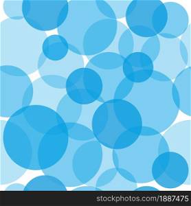 Abstract blue soap bubbles seamless pattern. Vector illustration.