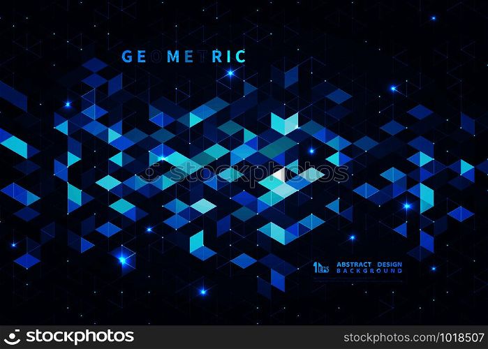 Abstract blue square futuristic background. You can use for structure design, tech, futuristic, presentation, template, annual report. illustration vector eps10