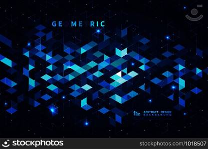 Abstract blue square futuristic background. You can use for structure design, tech, futuristic, presentation, template, annual report. illustration vector eps10