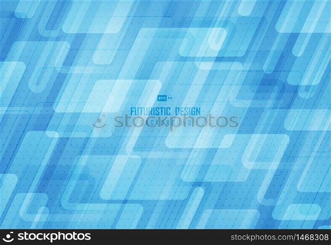 Abstract blue square pattern design of trendy technology artwork background. Use for ad, poster, template design, presentation. illustration vector eps10
