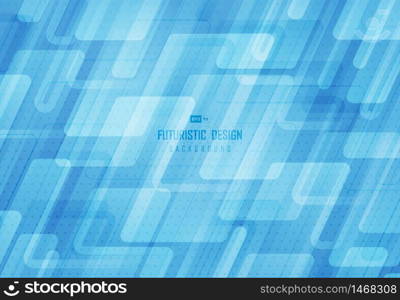 Abstract blue square pattern design of trendy technology artwork background. Use for ad, poster, template design, presentation. illustration vector eps10