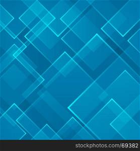 Abstract blue square shape technology laser background. Vector illustration
