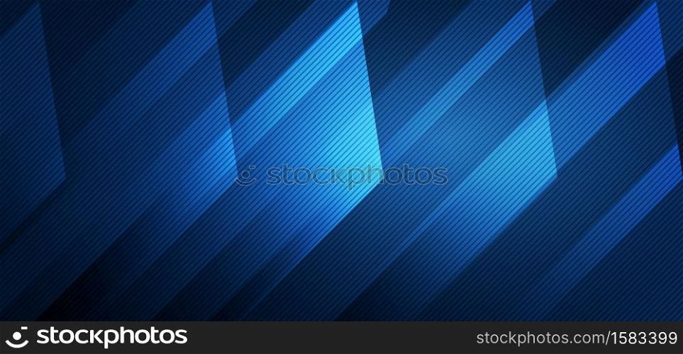 Abstract blue stripe lines background. You can use for ad, poster, template, business presentation. Vector illustration
