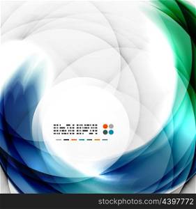Abstract blue swirl design