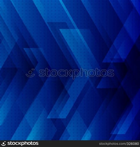 Abstract blue tech background with big arrows sign digital and stripes technology concept. Space for your text. Vector illustration