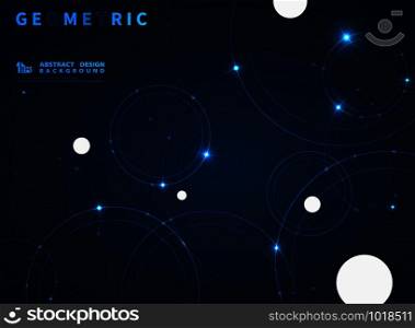 Abstract blue tech circle design technology background. You can use for poster, artwork, template design, annual report. illustration vector eps10