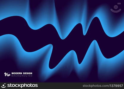 Abstract blue tech line wavy pattern of technology artwork background. Decorate for ad, poster, artwork, template design, print. illustration vector eps10