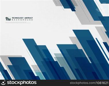 Abstract blue tech template design decoration with halftone background. Decorate for poster, ad, artwork, presentation. vector eps10