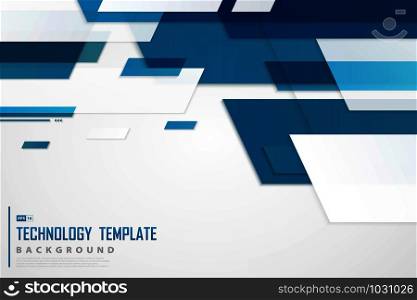 Abstract blue tech template design of future background. Use for poster, artwork, template design, presentation, print, cover annual. illustration vector eps10