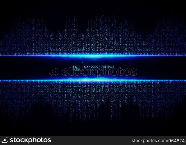 Abstract blue technology of square connection pattern background. You can use for futuristic graphic design, hi tech, poster, book, artwork. illustration vector eps10