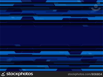 Abstract blue tone circuit futuristic design modern technology background vector illustration.