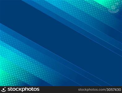 Abstract blue tone diagonal background. Modern style with dot decoration. You can use for ad, poster, template, business presentation. Vector illustration