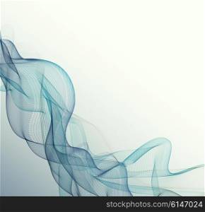 Abstract blue transparent wave background. Vector illustration Abstract colorful transparent wave. EPS 10