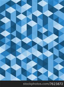 Abstract blue triangle geometric pattern background for design