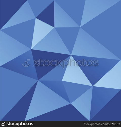 abstract blue triangle low poly design background vector illustration