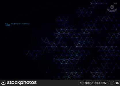 Abstract blue triangle pattern of 5G futuristic modern design background. Decorate for poster, cover design, artwork, tech template. illustration vector eps10