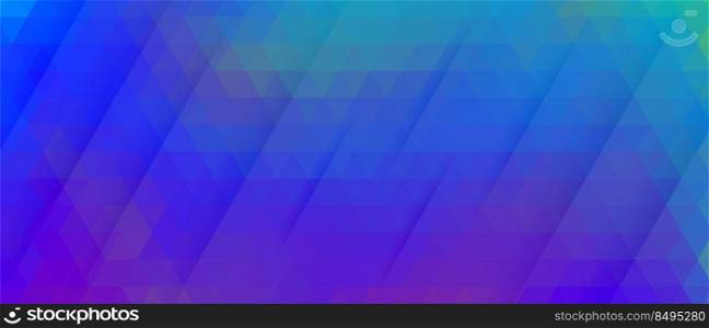 abstract blue vibrant triangle pattern banner design