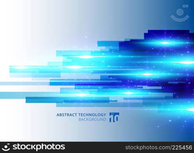 Abstract blue virtual technology concept futuristic digital background with space for your text. Vector illustration