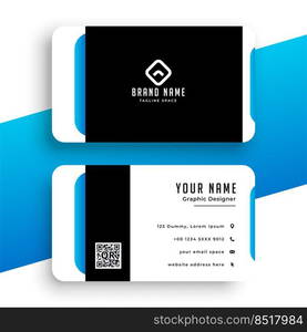 abstract blue visiting card modern template