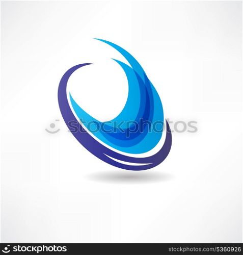 abstract blue water icon