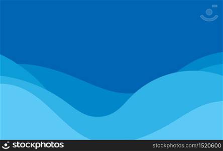 Abstract blue water wave vector background layer shape flat style