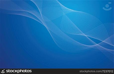 abstract blue wave background, business presentation style, vector design.