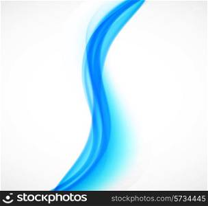 Abstract blue wave bright shiny art motion illustration
