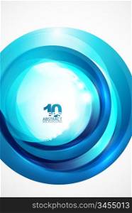 Abstract blue wave circle background