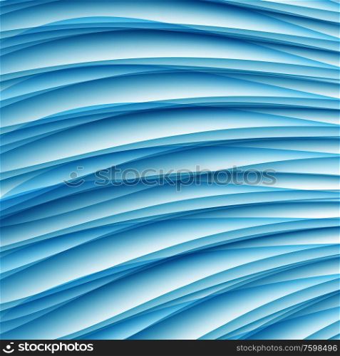 Abstract Blue Wave on Background. Vector Illustration. EPS10. Abstract Blue Wave on Background. Vector Illustration