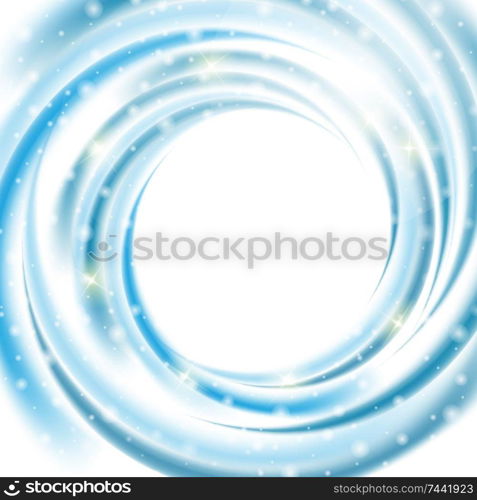 Abstract Blue Wave on White Background. Vector Illustration. EPS10. Abstract Blue Wave on White Background. Vector Illustration.