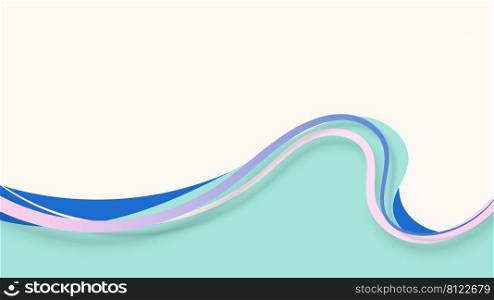 Abstract blue wave sea on white background. Vector illustration