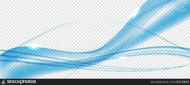 Abstract Blue Wave Set on Transparent Background. Vector Illustration. EPS10. Abstract Blue Wave Set on Transparent Background. Vector Illustr