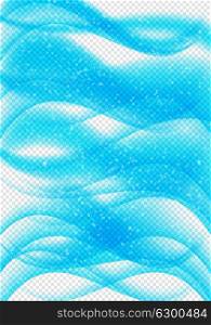 Abstract Blue Wave Set on Transparent Background. Vector Illustration. EPS10. Abstract Blue Wave Set on Transparent Background. Vector