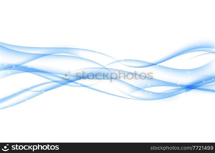 Abstract Blue Wave Set on white Background. Vector Illustration. EPS10. Abstract Blue Wave Set on white Background. Vector Illustration