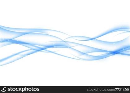 Abstract Blue Wave Set on white Background. Vector Illustration. EPS10. Abstract Blue Wave Set on white Background. Vector Illustration