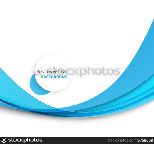 Abstract blue wave template background . Brochure design