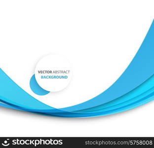 Abstract blue wave template background . Brochure design