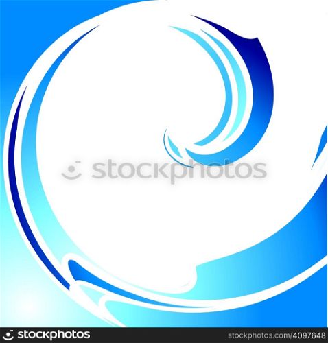 Abstract blue wave, vector illustration