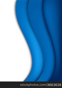 Abstract blue wavy background. Colorful bright background