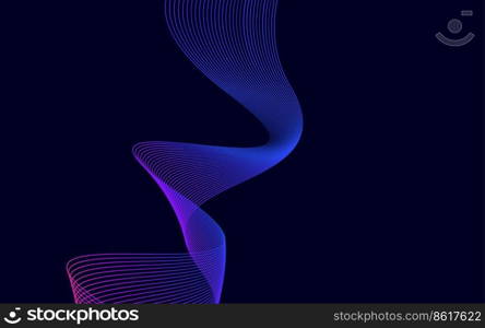 Abstract Blue wavy Lines background Vector Illustration