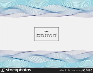 Abstract blue wavy sea pattern design lines background. Use for poster, ad, artwork design, cover, report. illustration vector eps10
