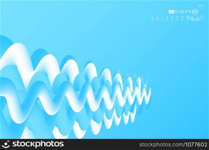 Abstract blue white fluid wavy design of water background. Use for poster, headline, ad, artwork. illustration vector eps10