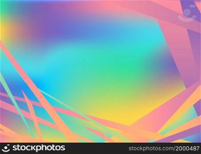 Abstract blur fluid shapes wave pattern, blurry lines trendy background. Retro gradient texture graphic design frame vector Template Copy space Poster Layout Flyer Banner Cover Cyan pink yellow colors