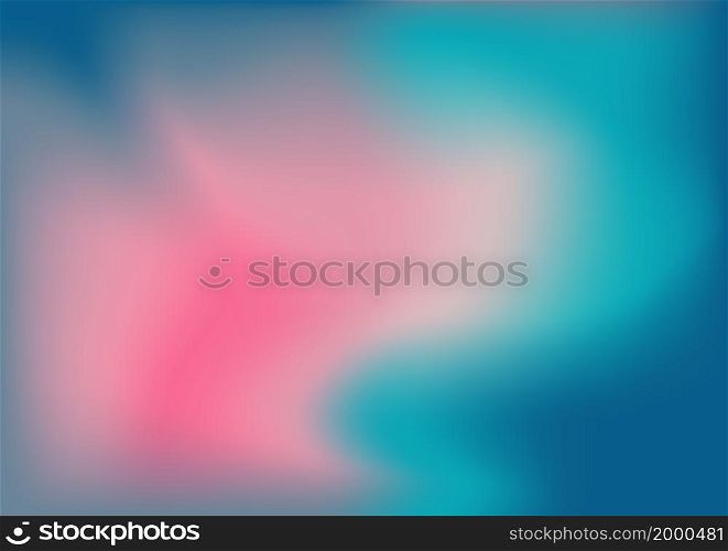 Abstract blur fluid shapes wave pattern, blurry wavy trendy background. Retro gradient texture graphic design vector Template Copy space Poster Layout Flyer Banner Cover Blue pink light pastel colors