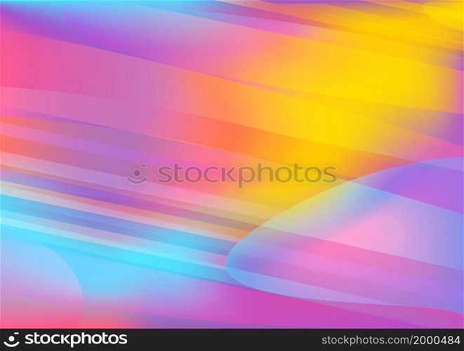Abstract blur fluid shapes wave pattern, blurry wavy trendy background. Retro gradient texture graphic design vector Template Copy space Poster Layout Flyer Banner Cover Blue pink yellow pastel colors