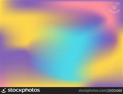 Abstract blur fluid shapes wave pattern, blurry wavy trendy background. Retro gradient texture graphic design vector Template Copy space Poster Layout Flyer Banner Cover Cyan pink yellow colors