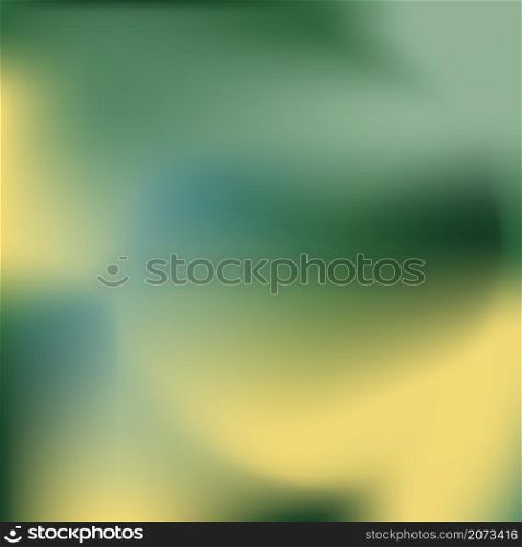 Abstract blur fluid shapes waves pattern, blurry wavy trendy background. Retro gradient texture graphic design vector template. Copy space poster layout flyer banner cover. Green yellow nature colors