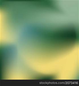 Abstract blur fluid shapes waves pattern, blurry wavy trendy background. Retro gradient texture graphic design vector template. Copy space poster layout flyer banner cover. Green yellow nature colors
