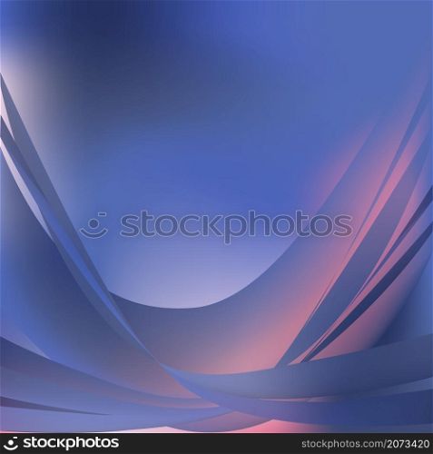 Abstract blur fluid shapes waves pattern, blurry wavy trendy background. Retro gradient texture graphic design vector template. Copy space poster layout flyer banner cover. Blue pink pastel colors