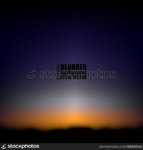 Abstract blurred background, dark abstract template vector.